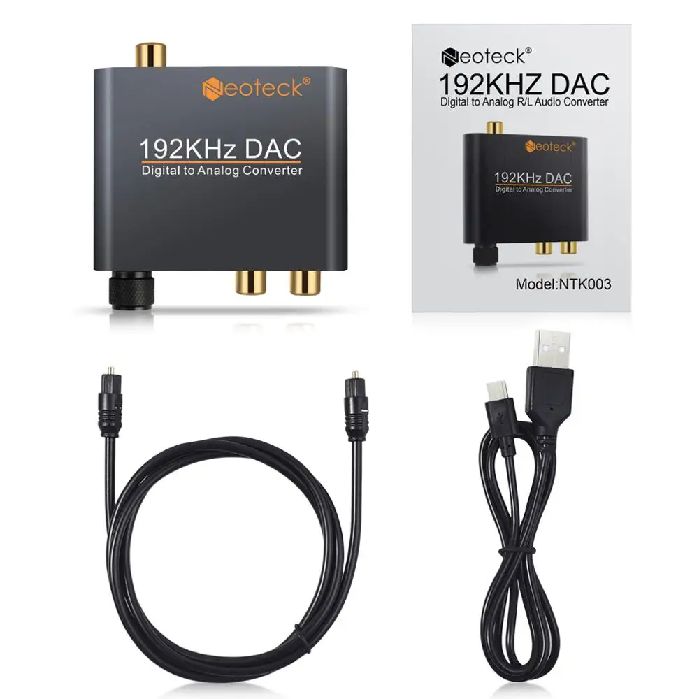 Neoteck 5 шт./лот цифро аналоговый аудио преобразователь адаптер 192 кГц R/L Оптический