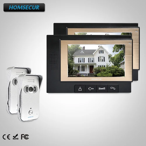 

HOMSECUR 7" Video Door Phone Intercom System+IR Night Vision for Apartment :TC021-S +TM702-B