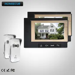 HOMSECUR 7 "Видеодомофон Система Интерком + ИК Ночное Видение для Квартиры: TC021-S + TM702-B