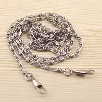 20ピース120センチ/47 "ロングシルバーメタルチェーン用財布/バッグdiy、ハイト品質財布アクセサリー、をfreeshipping