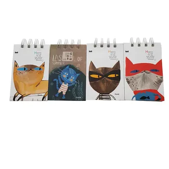 

8pcs/lot Fancy Kawaii Mini notepad Daily composation Cat Story Kraft paper coil Notebook Office material schoolSupplies