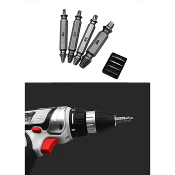 

4 Pcs/set Damage Screw Bolt Remover Double Side Damaged Screw Extractor Drill Bits Out Bolt Stud Car Tool S2 Steel
