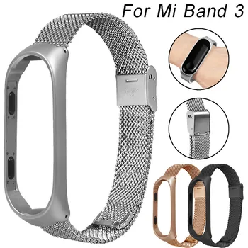 

fitness bracelet activity tracker For Xiaomi Mi Band 3 Stainless Steel Milanese Luxury Ultrathin Wristband Strap smartwatch