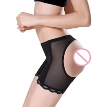 Черный Для женщин Краткое пуш-ап Body Shaper Для женщин животик Buttlifter Управление трусики Анальная пробка улучшитель талии тренер нижнее белье для S-3XL