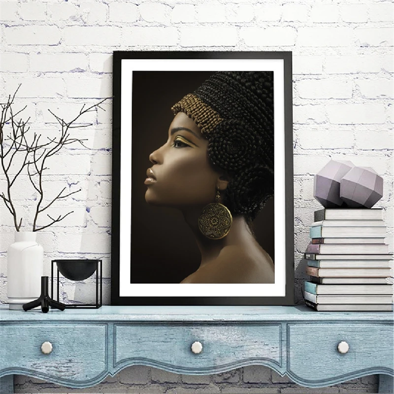 African Woman Canavs Prints Home Decor