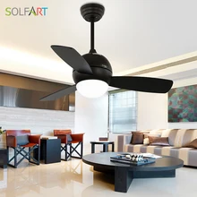SOLFART деревянный потолочный вентилятор для комнаты светодиодный светильник потолочный вентилятор светильник с пультом дистанционного управления потолочный вентилятор простой стиль slf8803
