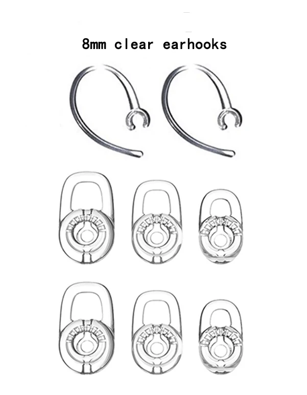 EKIND набор 6 шт. SML наушники(2 шт. хорошие наушники) для Plantronics Voyager Edge Mobile Bluetooth беспроводная гарнитура ушные крючки клипсы - Цвет: Set F