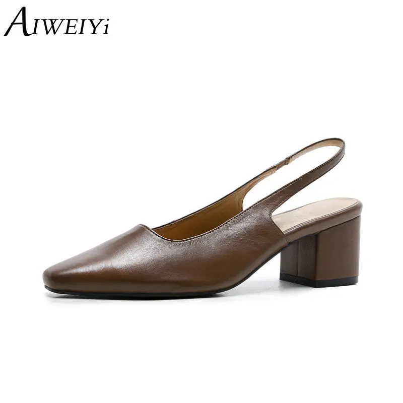 square toe sling backs