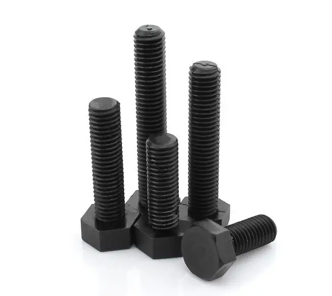 25pcs M5 x 10mm 50mm Black Nylon Hex Bolt Black Hex Head Bolts Nylon