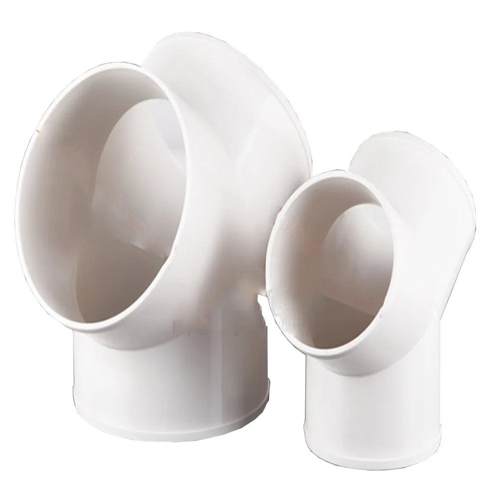 100mm 150mm Y Piece or T Piece Duct Connector 4 inch 6 inch 3 Ways Splitter for Ventilation Tube Plastic Heating & Cooling Vents