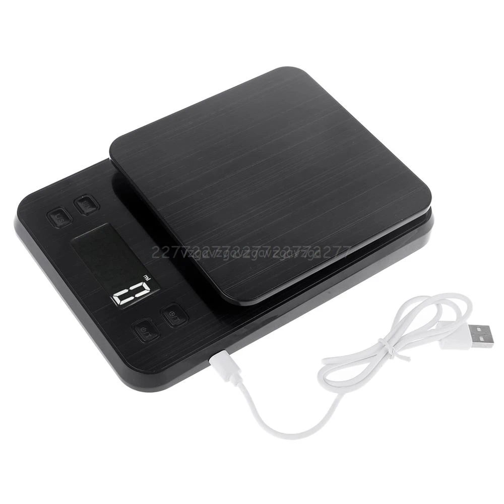 

10kg/1g Digital Coffee Scale Multifunction Food Scale with LCD Display Countdown Timer Tare Auto Off Je21 19 Dropship