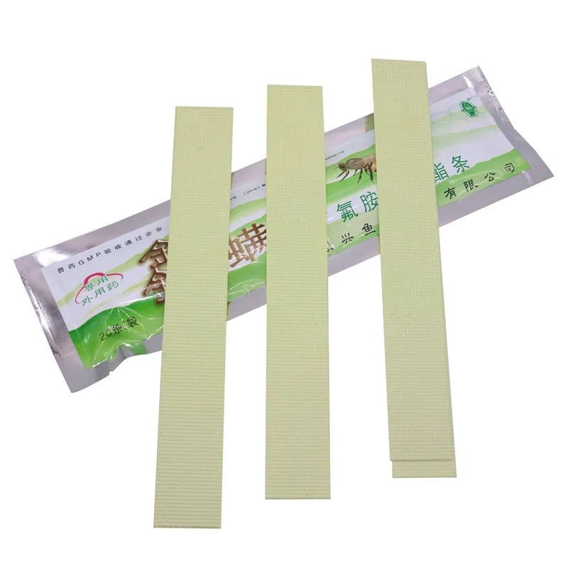 1 Pack 20 pcs Fluvalinate Strip with High Concentration Powerful Active Varroa Mite Control Beekeeping Medicine Beekeeping tools