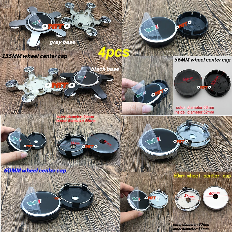 

4pcs 135MM 5claw VRS Emblem Logo Car Auto wheel hub cap wheel center Cover for skoda Octavida Bora Jetta Fabia Superb