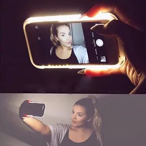 Image 5 - Iphone 7 8 X için 6s artı 11 Light Up selfie flaş telefon kılıfı 12Promax iphone XSMAX XR XS telefon kılıfı