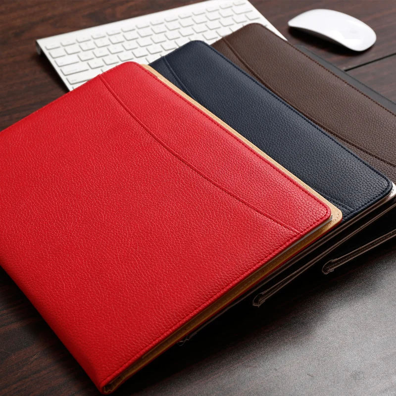 

Letter size A4 document organizer ,Classic leather professional executive writing portfolio manager folder