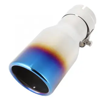 

Universal Inlet 54mm-Outlet 76mm Single out Car Bevel Exhaust Pipe Rear Tail Throat