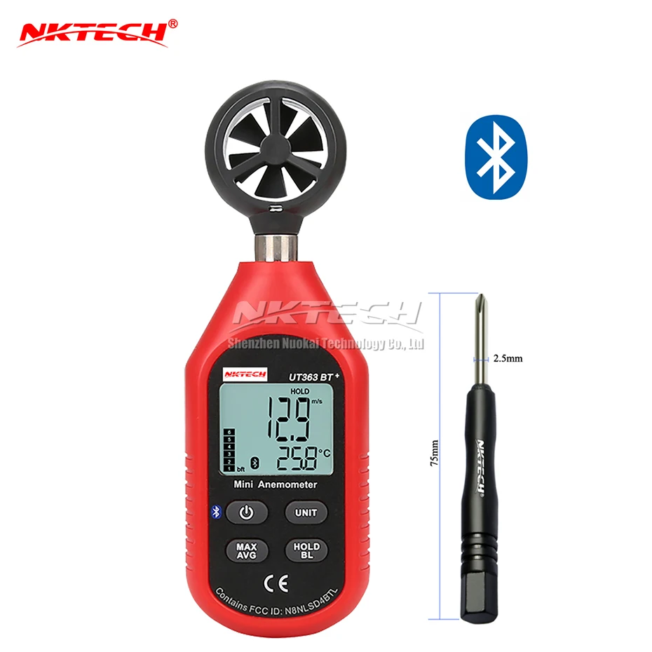 NKTECH UT333BT UT353BT UT363BT UT383BT PLUS Bluetooth цифровой измеритель влажности Анемометр люкс светильник Люксметр ЖК-дисплей измеритель звука - Цвет: UT363BT PLUS