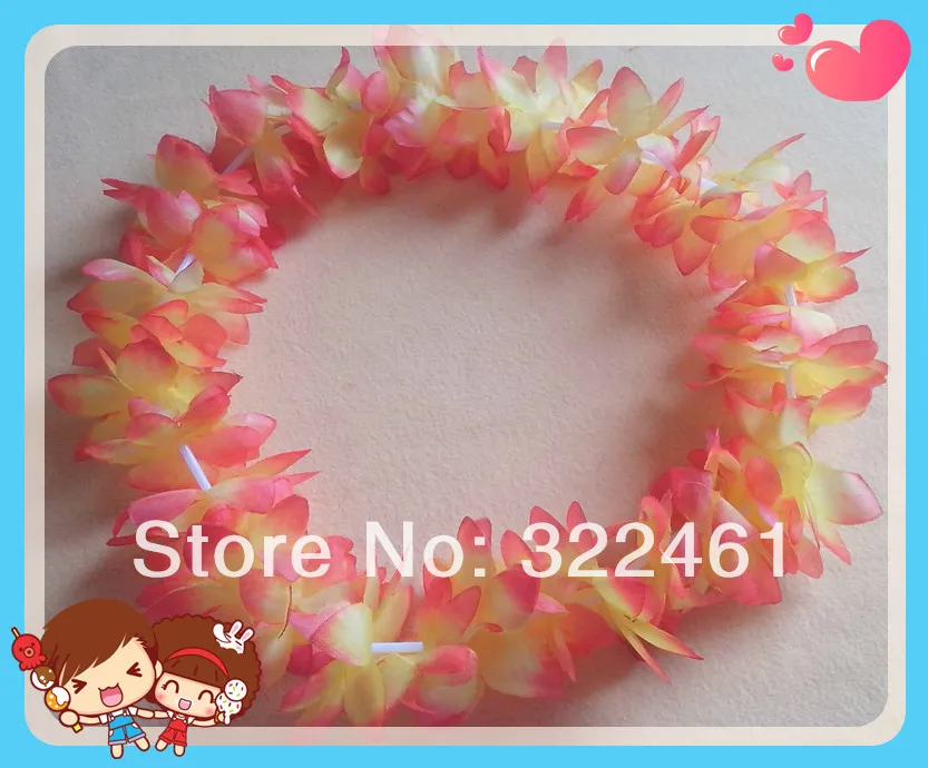 Various Colours Fabric Yellow Hawaiian Garland Lei