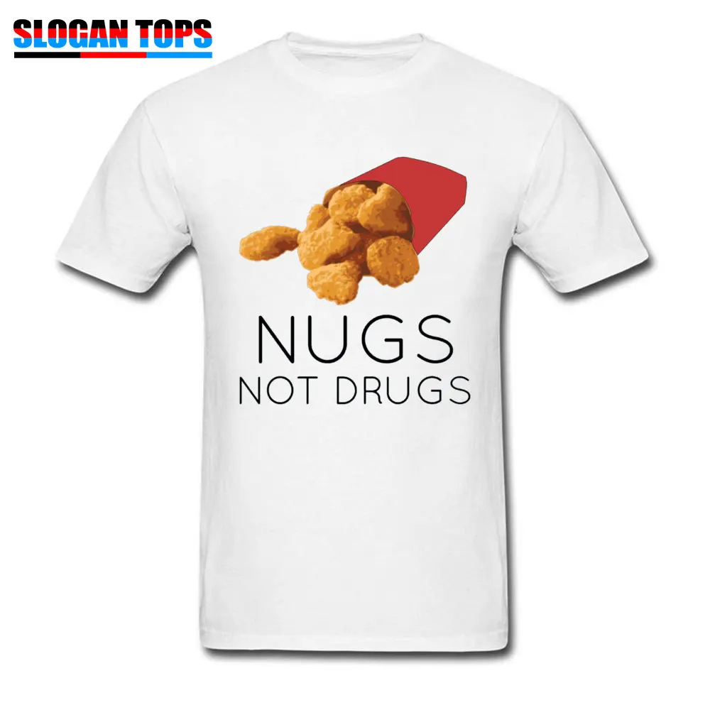 

Nugs Not Drugs T-shirt Men Fast Food Tshirt Popcorn Chicken Eater T Shirt 2019 Hiphop Summer Tops 3XL Tees College Streetwear