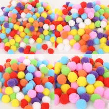 Boules de pompon mixtes et ronds, Pom moelleux, pour bricolage des vêtements d'enfants, artisanat 10mm/15mm/20mm/25mm/30mm, 100 à 500 pièces/lot