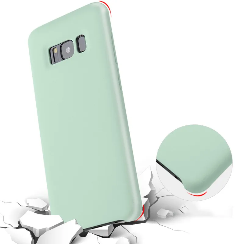 Жидкий силиконовый шелковистый мягкий сенсорный чехол для Samsung Galaxy S10 S8 S9 Plus Note8