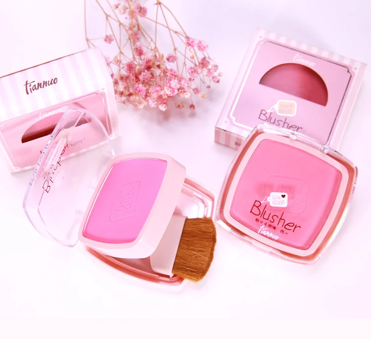 

Blush Bare pink orange plum with mirror brush