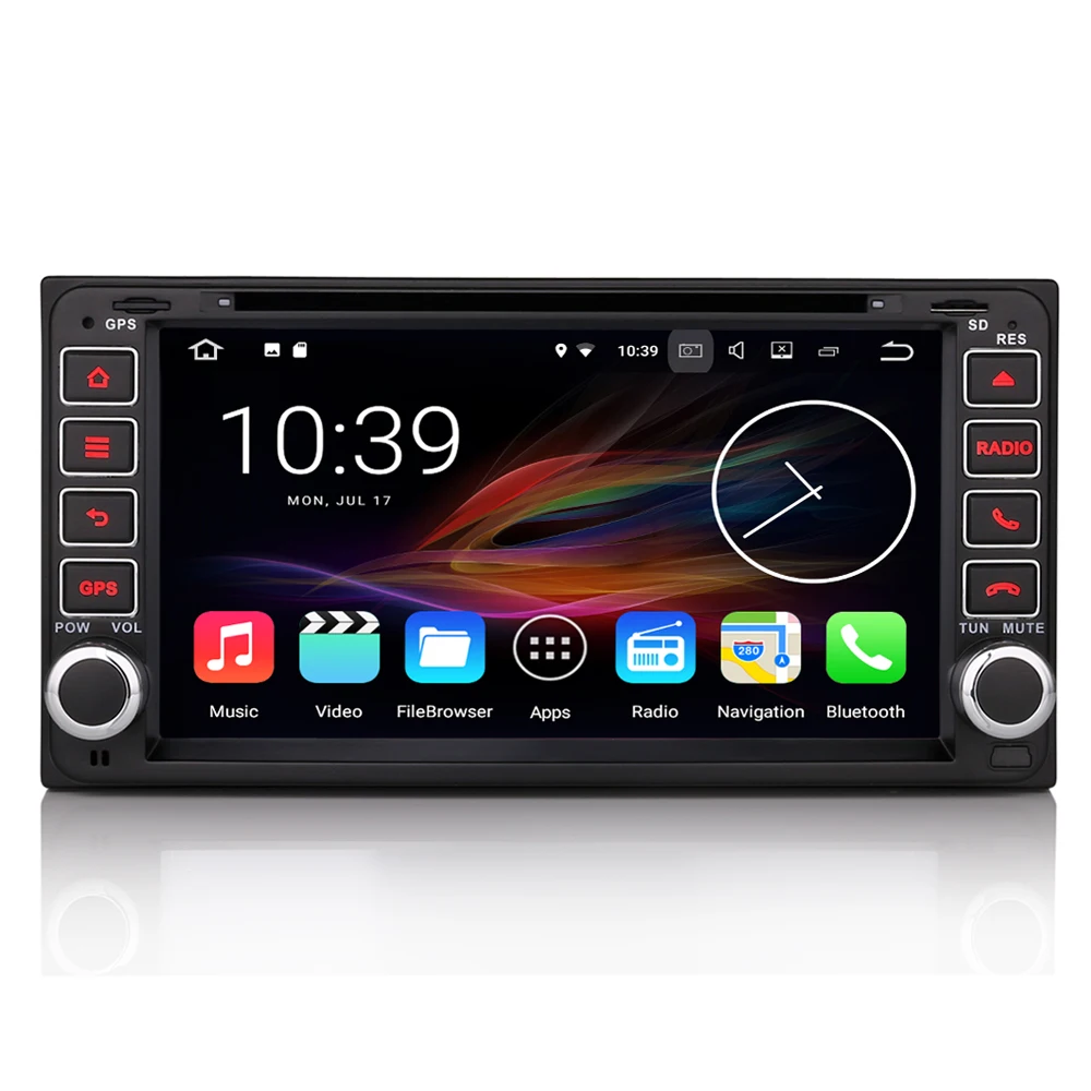 Flash Deal 6.95 inch Android Car DVD Player with TV/BT GPS WIFI DVR OBD,Audio Radio Stereo,Car PC/multimedia headunit for Toyota universal 5