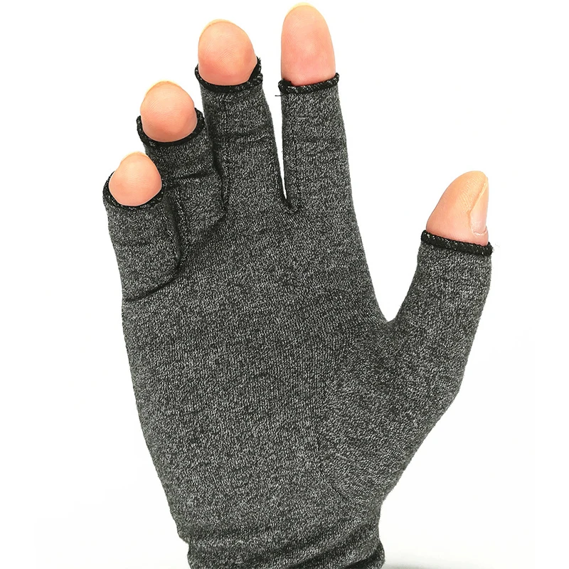 Men Women Therapy Pressure Gloves Hand Pain Relief Half-finger Mittens Breathable Rehabilitation Training Arthritis Care Gloves