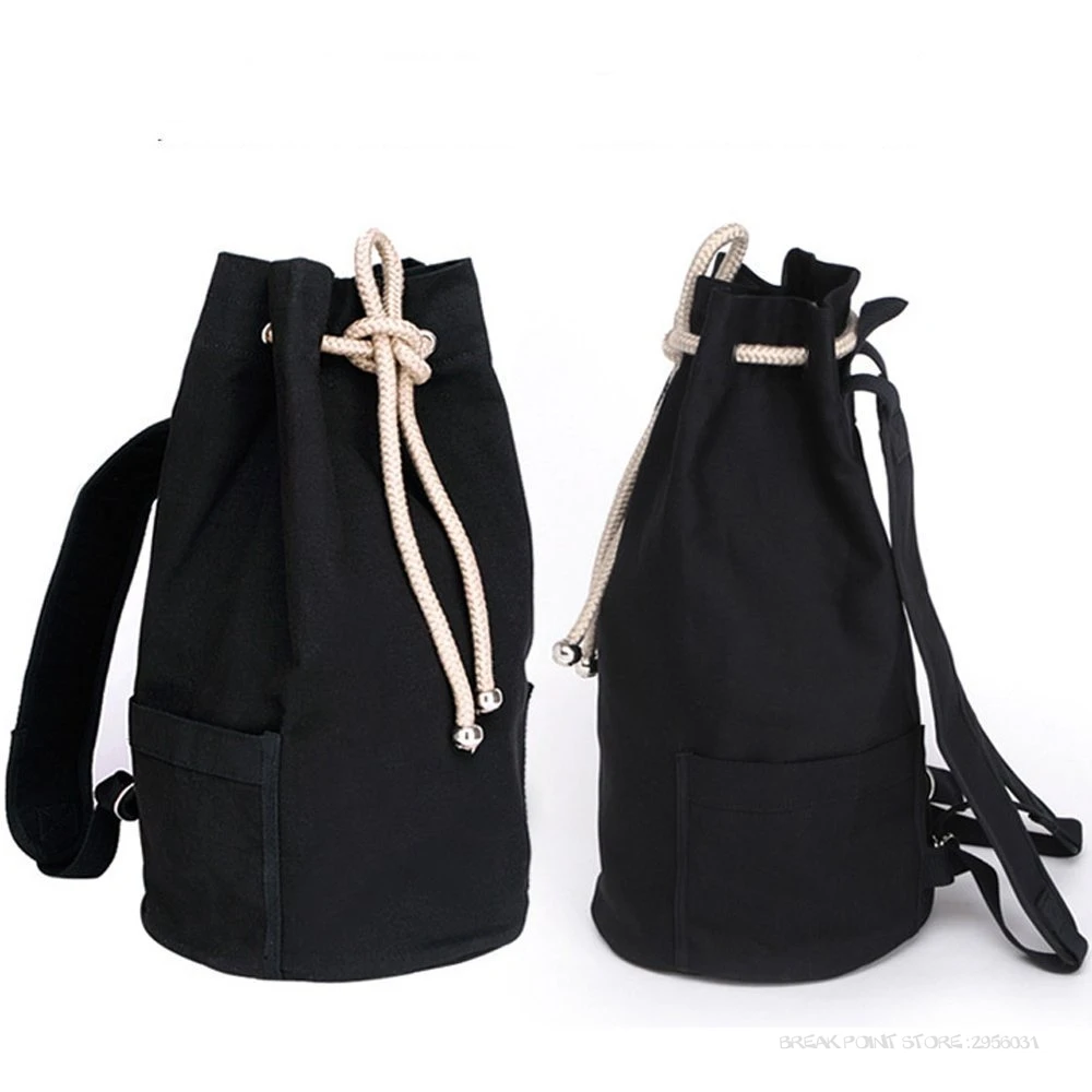 Sport Bag Training Gym Men Woman Fitness Bag Vintage Canvas Drawstring Backpack Rucksack Travel Daypack Gym Bag Sac De Sport