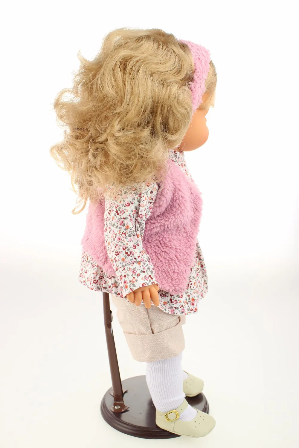 18 дюймов reborn baby doll укоренились волокна волос реалистичные живые куклы ткань тела игрушки для детей