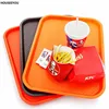 New 10*14" Rectangle Environmentally Friendly Plastic Fast Food Tray Restaurant Trays Serving Tray Kitchen Bar Dinnerware 1