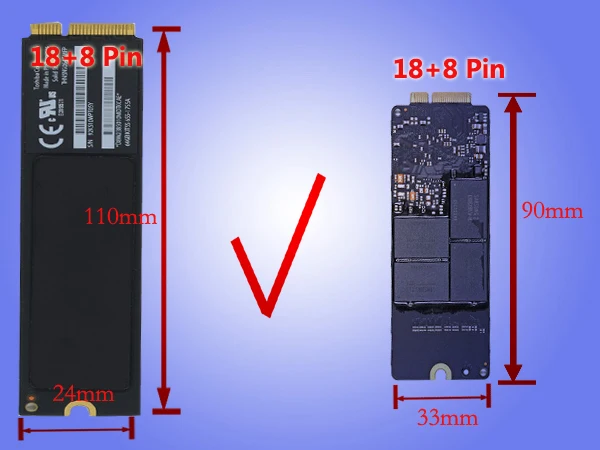 HL Настольный ПК адаптер конвертер для 2012 MacBook Air SSD как обычный стандарт SATA HDD