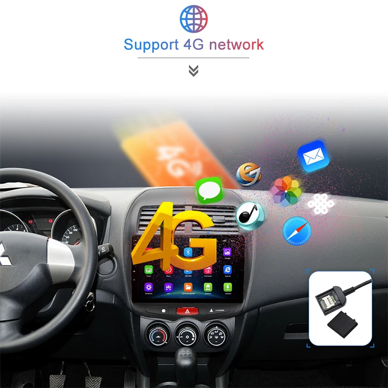 Perfect AWESAFE 2 din Android 8.1 Car Radio Multimedia video player gps navigation For Mitsubishi ASX 2010-2018 gps headunit 4g wifi ips 2