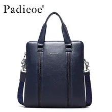 Padieoe 2017 High Quality Genuine Cow Leather Handbag Fashion Business man Tote Bag Luxury Durable Messenger Bag Shoulder Bag