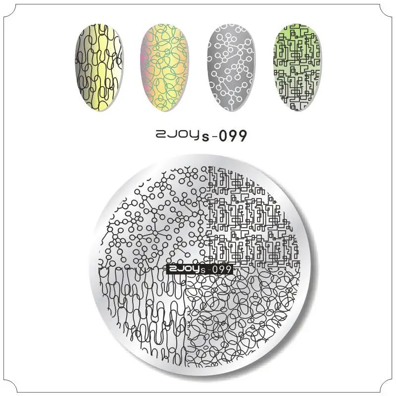 WAKEFULNESS цветочный узор для ногтей штамповочная пластина круглый перо изображение маникюрный шаблон дизайн ногтей штамп трафареты