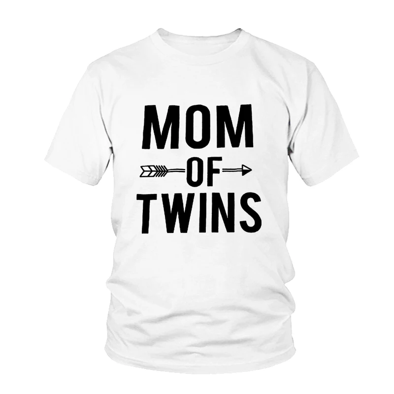 2018 женская футболка с надписью MOM OF TWINS летние модные хлопковые топы Повседневная
