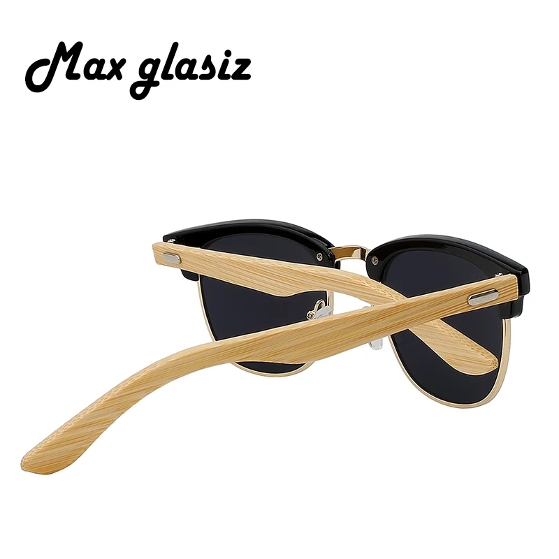 Новые брендовые дизайнерские бамбуковые солнцезащитные очки, дерево для женщин и мужчин винтажные очки ретро мужские gafas madeira