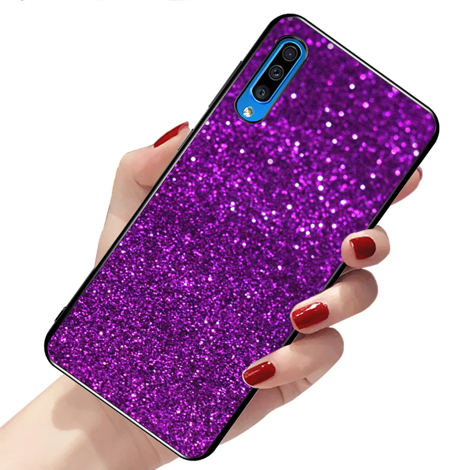 Для samsung Galaxy A50 чехол Блестящий Мягкий s для A30 M20 A9 A7 2019 S10 Lite на A305 A505 Силиконовый