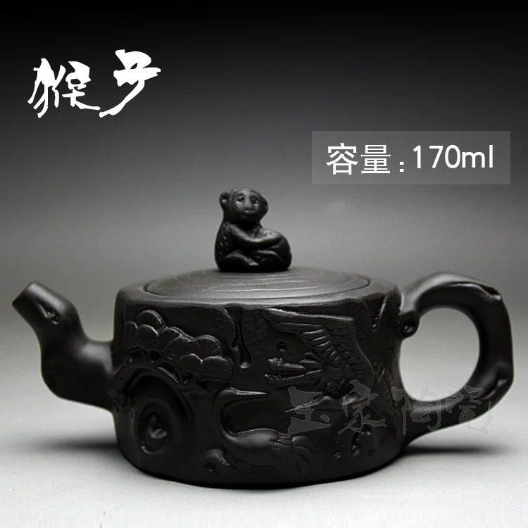 Genuine yixing teapot ore purple clay pot, china monkey teapot 170ml