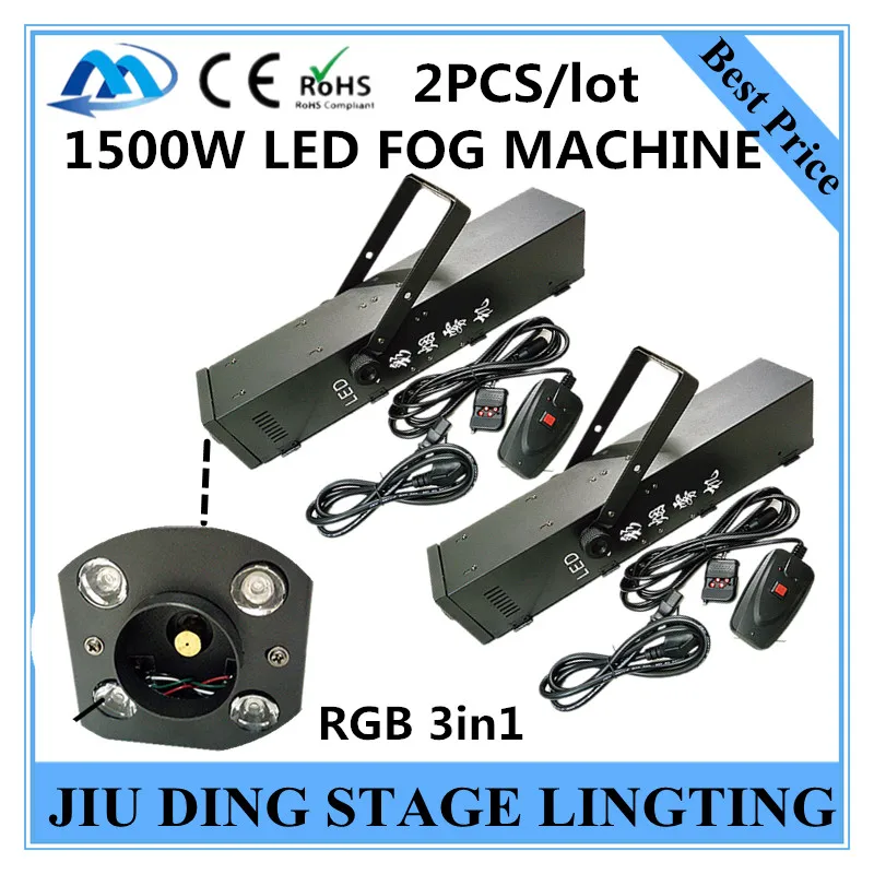 

2pcs/ RGB 3in1  LED 1500W smoke machine RGB 3IN1 1500W fog machine of professional DJ equipmentequipment