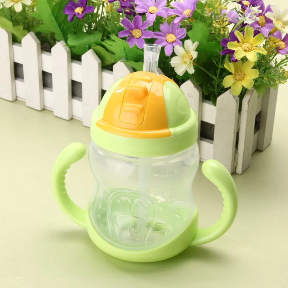 280ml Baby Feeding Bottle Cup Silicone Sippy Children Training Cups Drinking Water Bottles