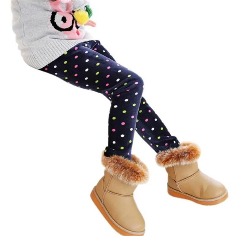 TELOTUNY/Леггинсы для маленьких девочек зимние детские теплые штаны из плотного флиса От 2 до 7 лет 25C0419