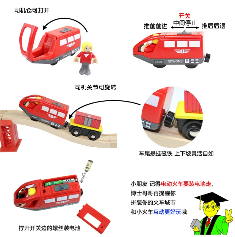 Электрический поезд набор магнитного слота литая под давлением электрическая железная дорога с деревянным поездом треков набор игрушек FIT Toma Brio деревянная дорожка