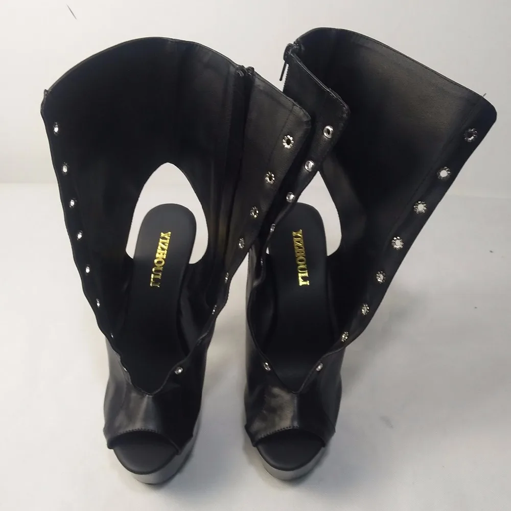 15CM high heel ankle boots, banquet and wedding shoes, beautiful and elegant pole dancing performance, dancing shoes