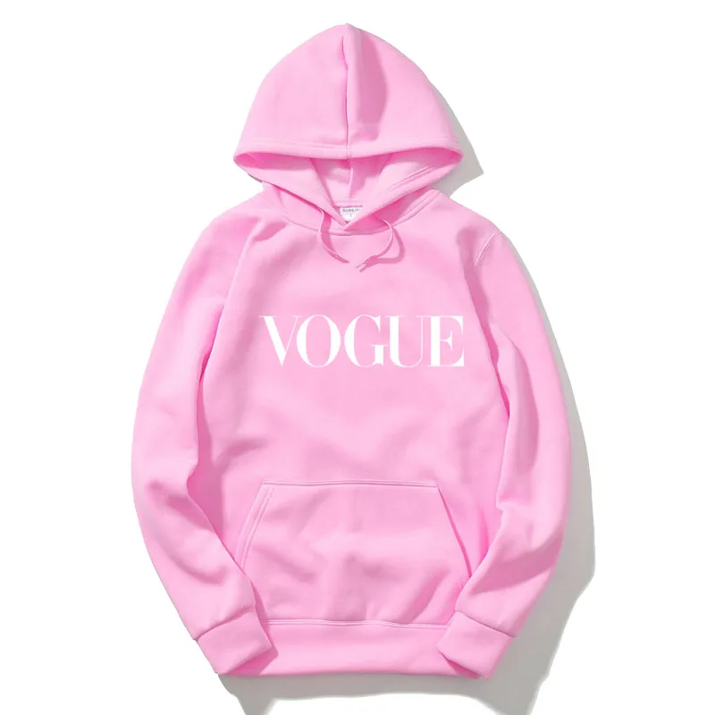 

Korean style Winter New Fashion VOGUE Printing solid color Hoodies Women O Neck Pullover Sweatshirt Female Tracksuit