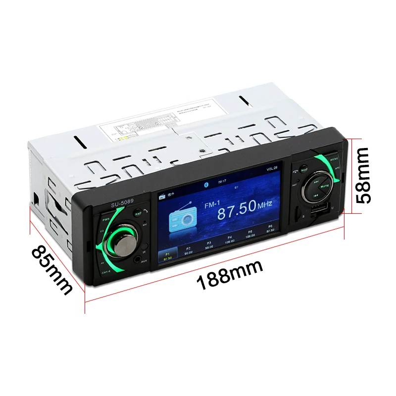 1DIN aupart Авто аудио стерео Мультимедийный Плеер Поддержка камеры HD 4 дюймовый экран