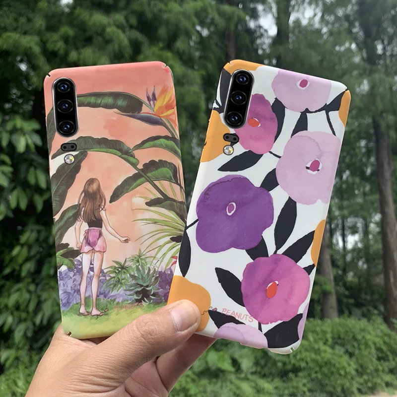 

YonLinTan Cover,Case,For HuaWei P30 Pro P 30 P30Pro 15 Patterned Luxury PC Hard Cute Cartoon Floral Printed back Coque