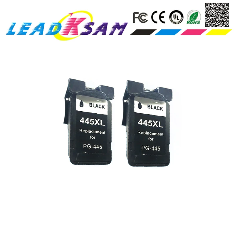2x черные PG445 XL PG445XL PG 445 445XL Сменные чернильные картриджи для Pixma IP2840 MX494 MG2440