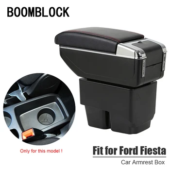 

Auto Car Armrest Box Modified For Ford Fiesta 2017 2016 2015 2014-2009 USB Charger Cup Holder Ashtray Organizers Accessories