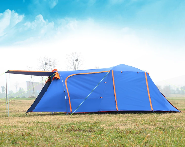 GRNTAMN Высокое качество двухслойный 3-4person один зал одна спальня Водонепроницаемый Ветрозащитный Кемпинг палатка